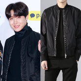 J-Hope Noir Studded Bomber Jacket