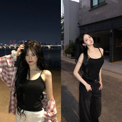 Ahyeon Black Vest Top