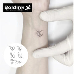 InkGlow™ Heart Butterfly Semi-Permanent Tattoo Sticker