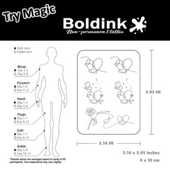 InkGlow™ Heart Butterfly Semi-Permanent Tattoo Sticker