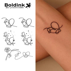 InkGlow™ Heart Butterfly Semi-Permanent Tattoo Sticker