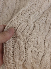 Giselle Beige Warm Knitted Cardigan