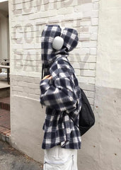 LeeKnow Plaid Hooded Shirt