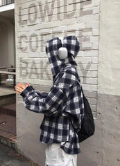 LeeKnow Plaid Hooded Shirt