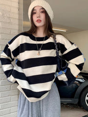 Jimin Two-Tone Striped Sweater