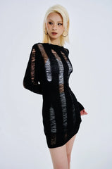 Lisa Distressed Knit Dress