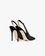 Rose Pointed Strap Heels