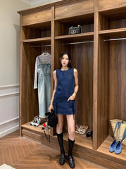 Hyein Indigo Patchwork Denim Dress