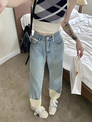 Jin Blue Folded-Hem Denim Jeans