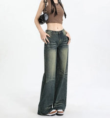 Sunoo Indigo Pleat-Washed Jeans