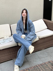 Giselle Washed Denim Jacket & Pants Set