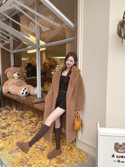 Karina Brown Plush Winter Coat
