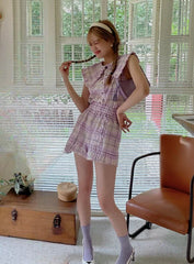 Giselle Lilac Plaid Short