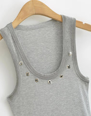 Natty Eyelet Ribbed Tank