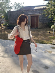 Liz Striped A-Line Skirt