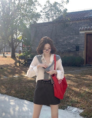Liz Striped A-Line Skirt