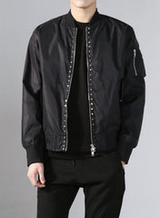 J-Hope Noir Studded Bomber Jacket