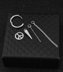 Jimin Silver Cross & Pendulum Earrings
