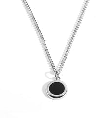 Jungkook Noir Circle Pendant Necklace