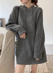 Jungwon Hooded Ribbed Dress