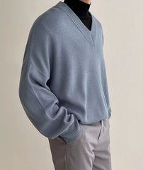 Sunghoon Sky Knit V-Neck Sweater