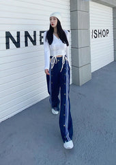 Lisa Striped Denim Jeans