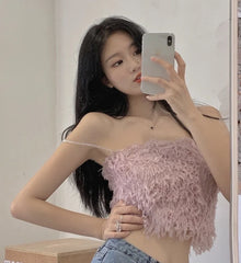 Lisa Fluffy Crop Top