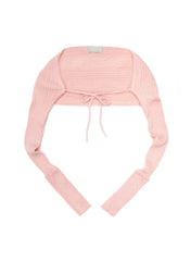 Wonyoung Pink Cropped Open Cardigan