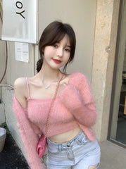 Jisoo Mohair Cardigan Set