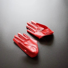 Hyunjin Red Leather Gloves