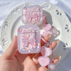Crystal Butterfly Pink AirPods Case