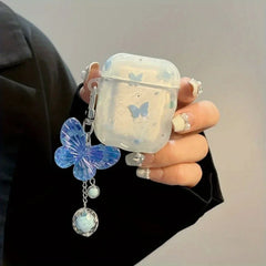 Ink Blue Butterfly AirPods Case