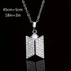 CrystalVibe™ Purple Silver Zircon Pendant Necklace