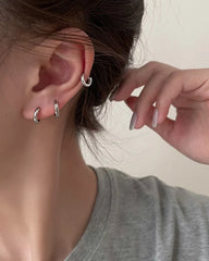 RM Silver Mini Loop Earrings