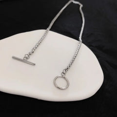 Jungkook Silver Toggle Chain Necklace