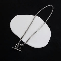 Jungkook Silver Toggle Chain Necklace