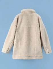 Sunghoon Sand Button-Up Fleece Jacket
