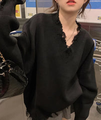 Taehyung Raw-Edge Sweater