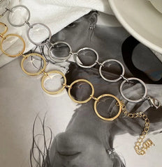 Taehyung Silver Round-Link Necklace