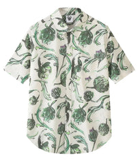 Taehyung Ivory Floral Button-Up Shirt