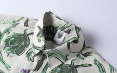 Taehyung Ivory Floral Button-Up Shirt