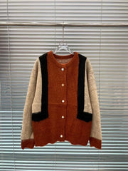 Taehyung Mocha Mohair Blend Cardigan