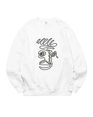 Jungkook Ivory Abstract Face Sweatshirt