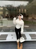 Jisoo Corset Puffer Jacket