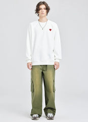 Jimin Ivory Heart Patch Sweater