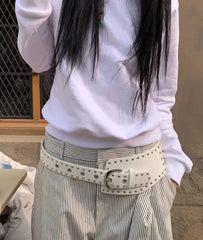 Rami Rivetted Wide Belt