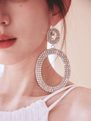 Yuna Gold Diamond Embezzled Hoop Earrings