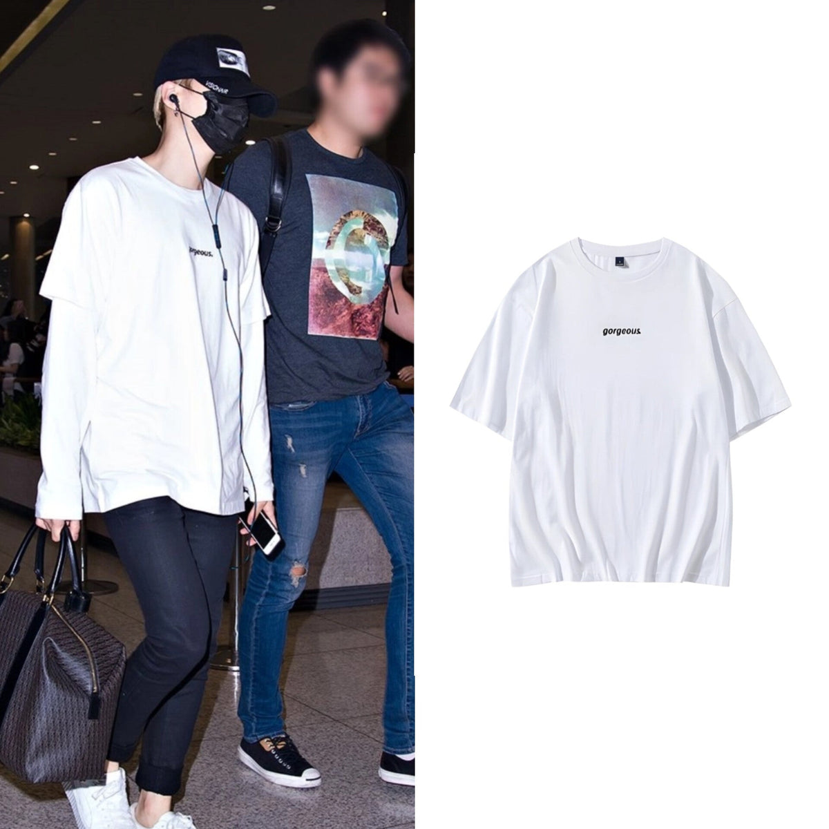 Suga Ivory “Gorgeous” Print Tee