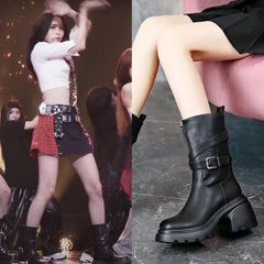 Ryujin Faux Leather Wrap Boots