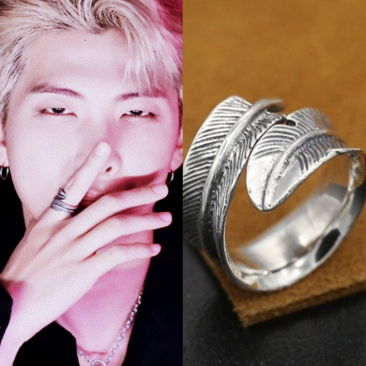 RM Silver Feather Ring